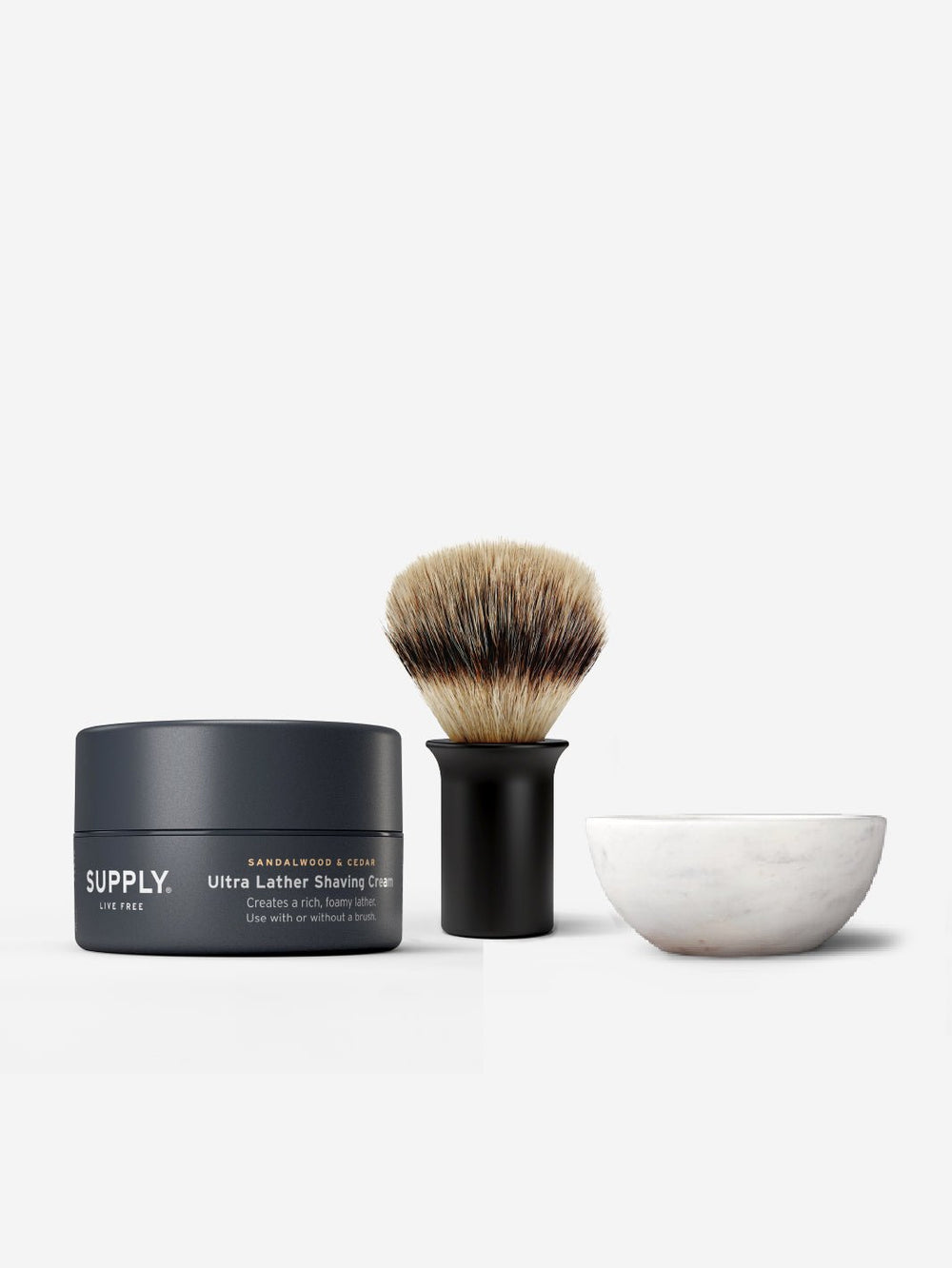 Perfect Shave Set (Shave Cream + Brush + Bowl)