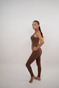 I Am Wealthy Brown Comfort Stretch Legging