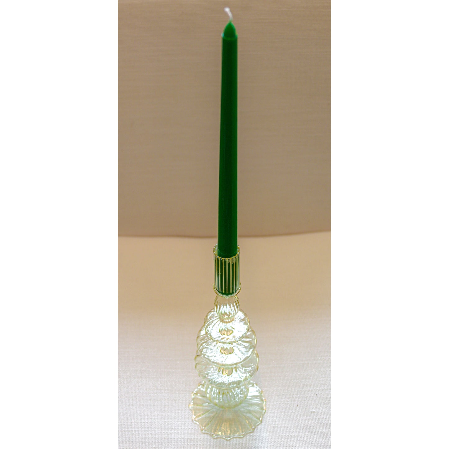 Extra Tall Pine Green Taper Candle, 1 Case of 24 Packs (4 Candles per Pack)