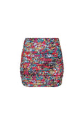 Rio Ruched Mini Skirt Red Confetti Floral
