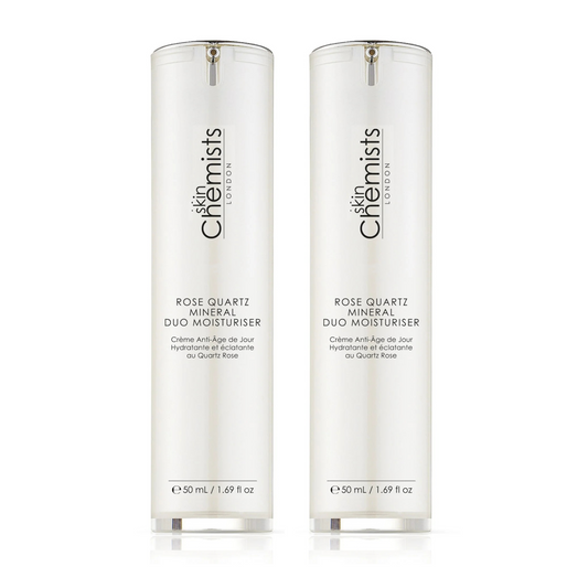skinChemists Rose Quartz Duo Moisturiser 50ml Twin Value Savings Pack