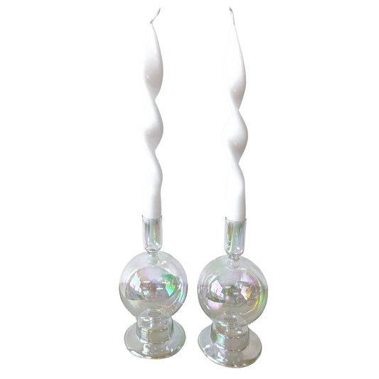 Rainbow Prism Bauble Candle Holder - Pair