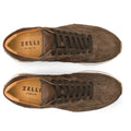66-265-NIC ROXI Suede & Calfskin Sneaker, Nicotine