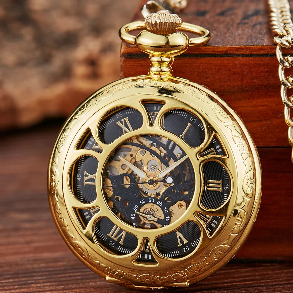 Luxury Silver Skeleton Mechanical Pocket Watch™