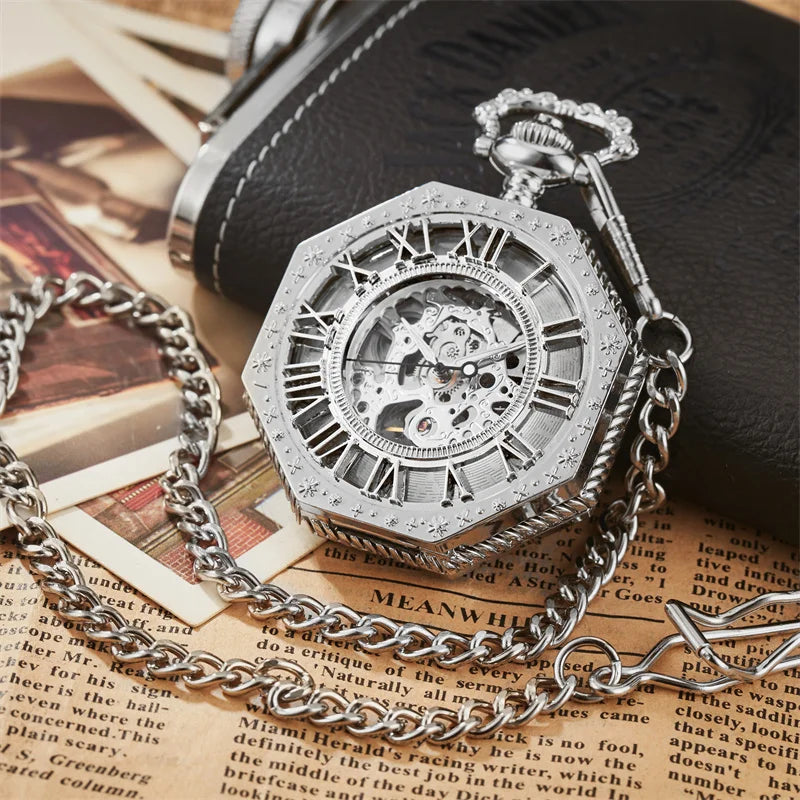 Hexagonal Skeleton Mechanical Pocket Watch™
