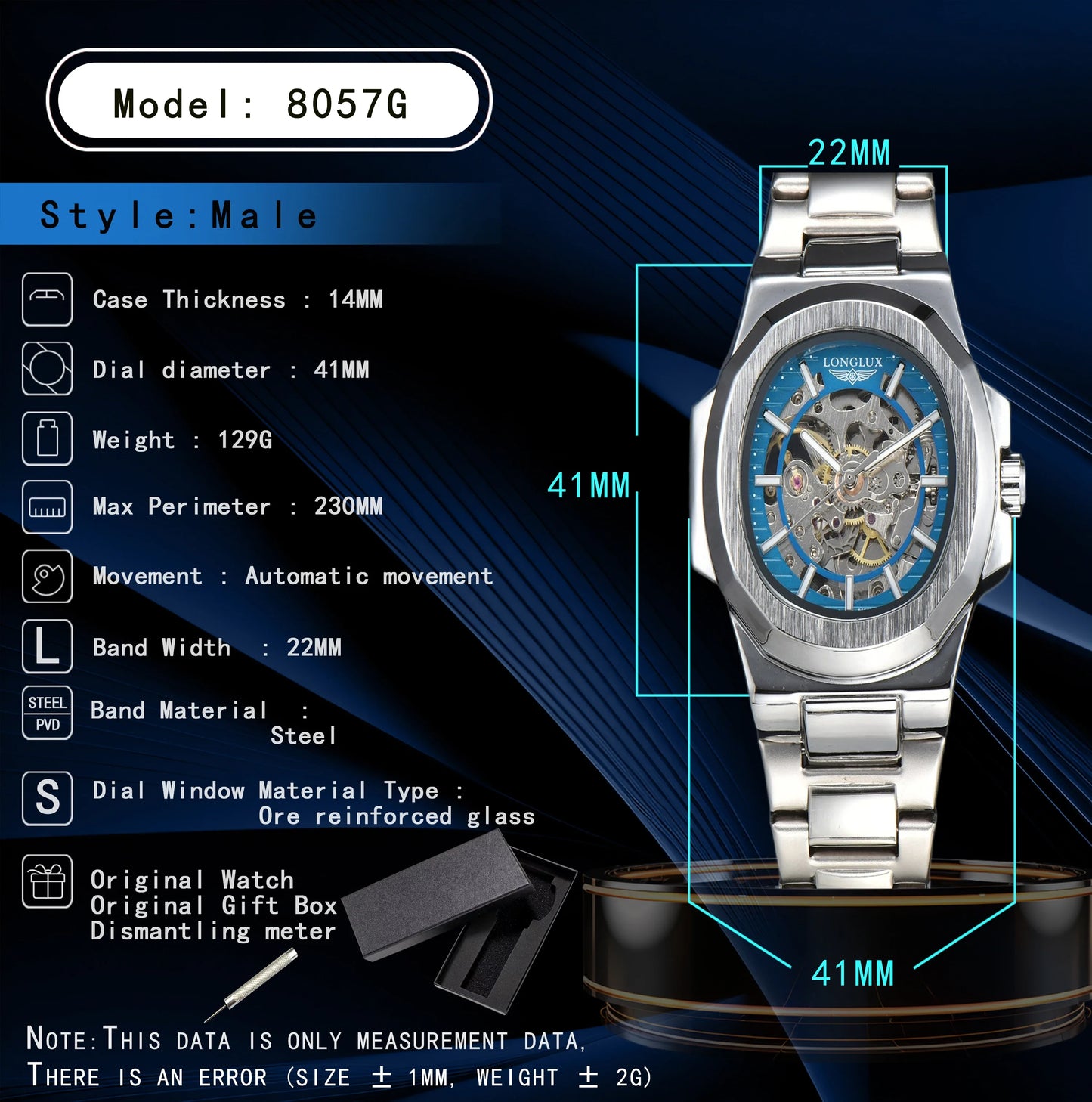 GearVista™ Skeleton Automatic Mechanical Watch