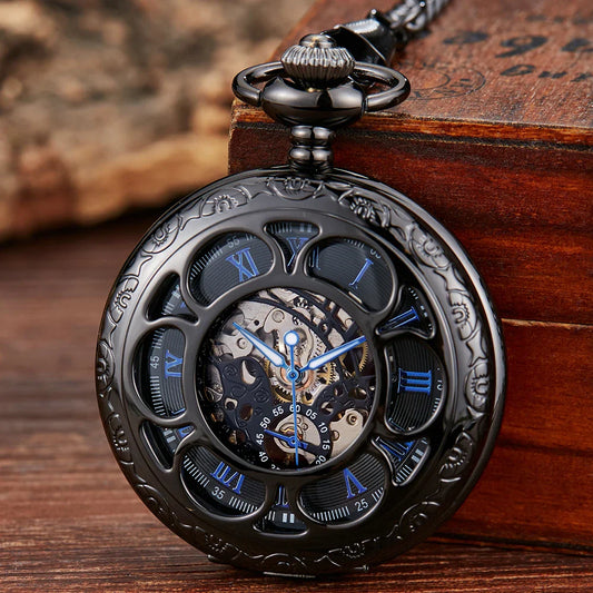 Luxury Silver Skeleton Mechanical Pocket Watch™