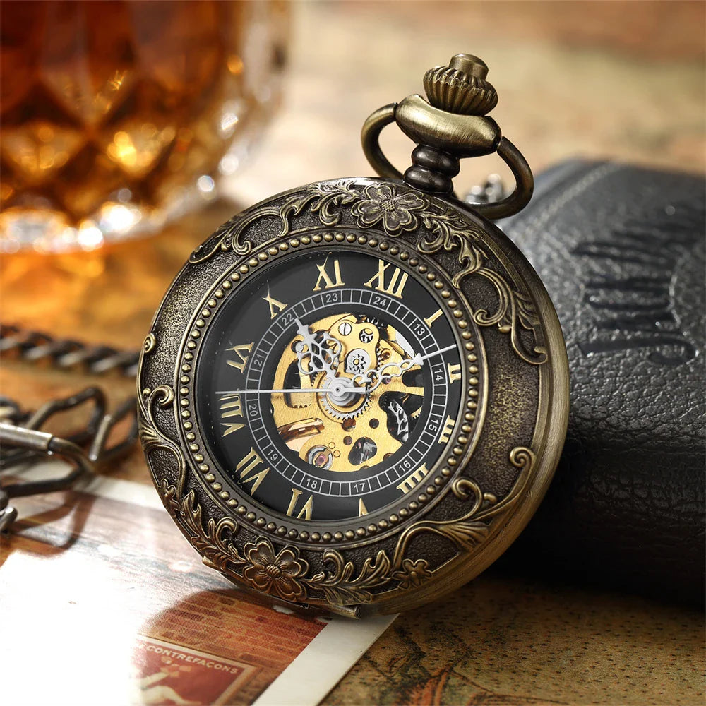 Luxury Gold Skeleton Mechanical Pocket Watch™