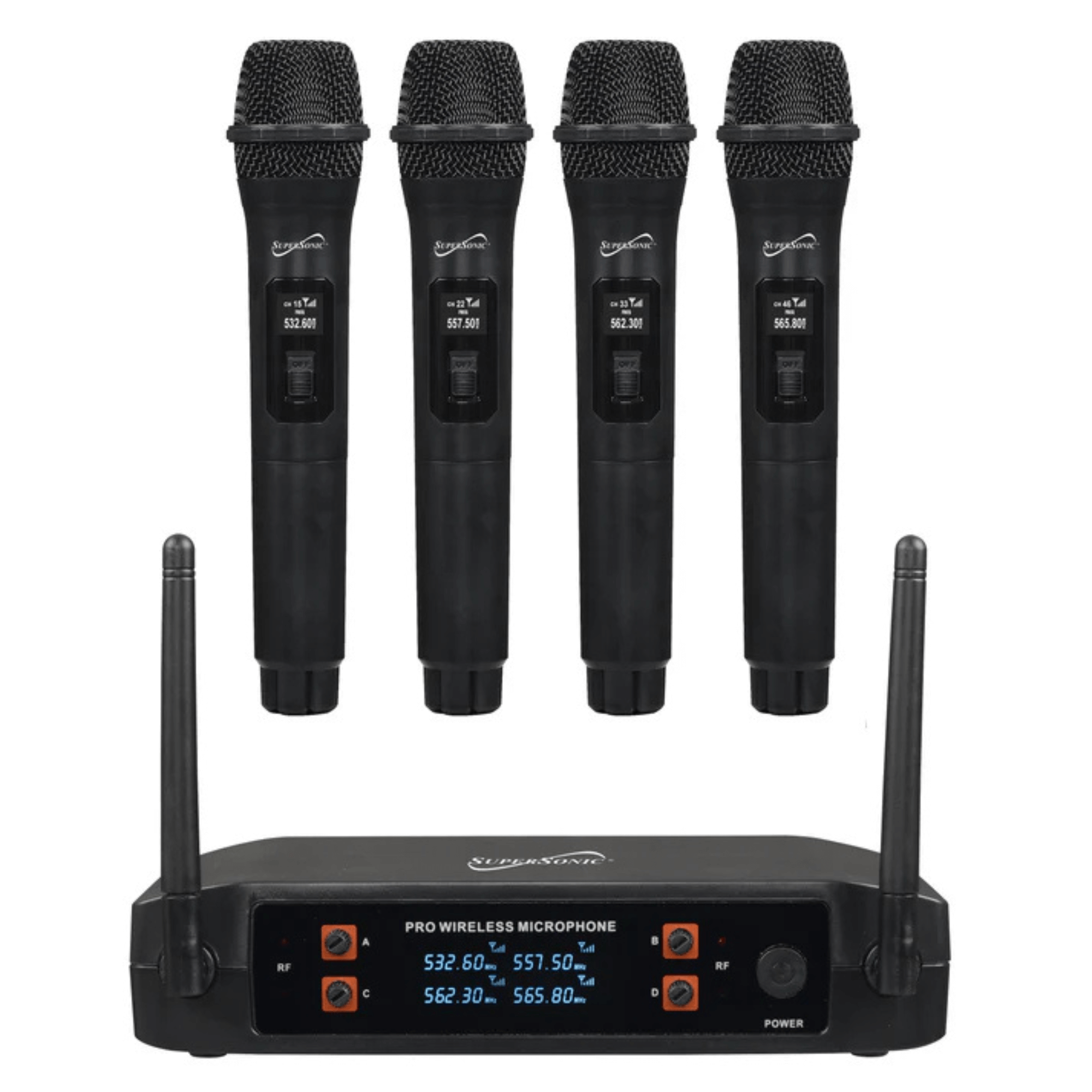 Supersonic 4 Channel 2.4G Wireless Microphone System