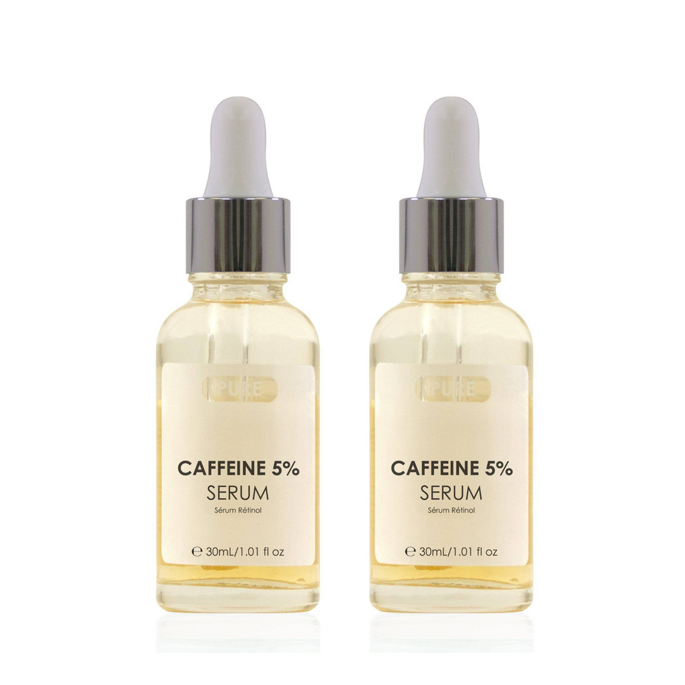 skinChemists Pure Caffeine 5% Biphase Serum 30ml Twin Value Savings Pack