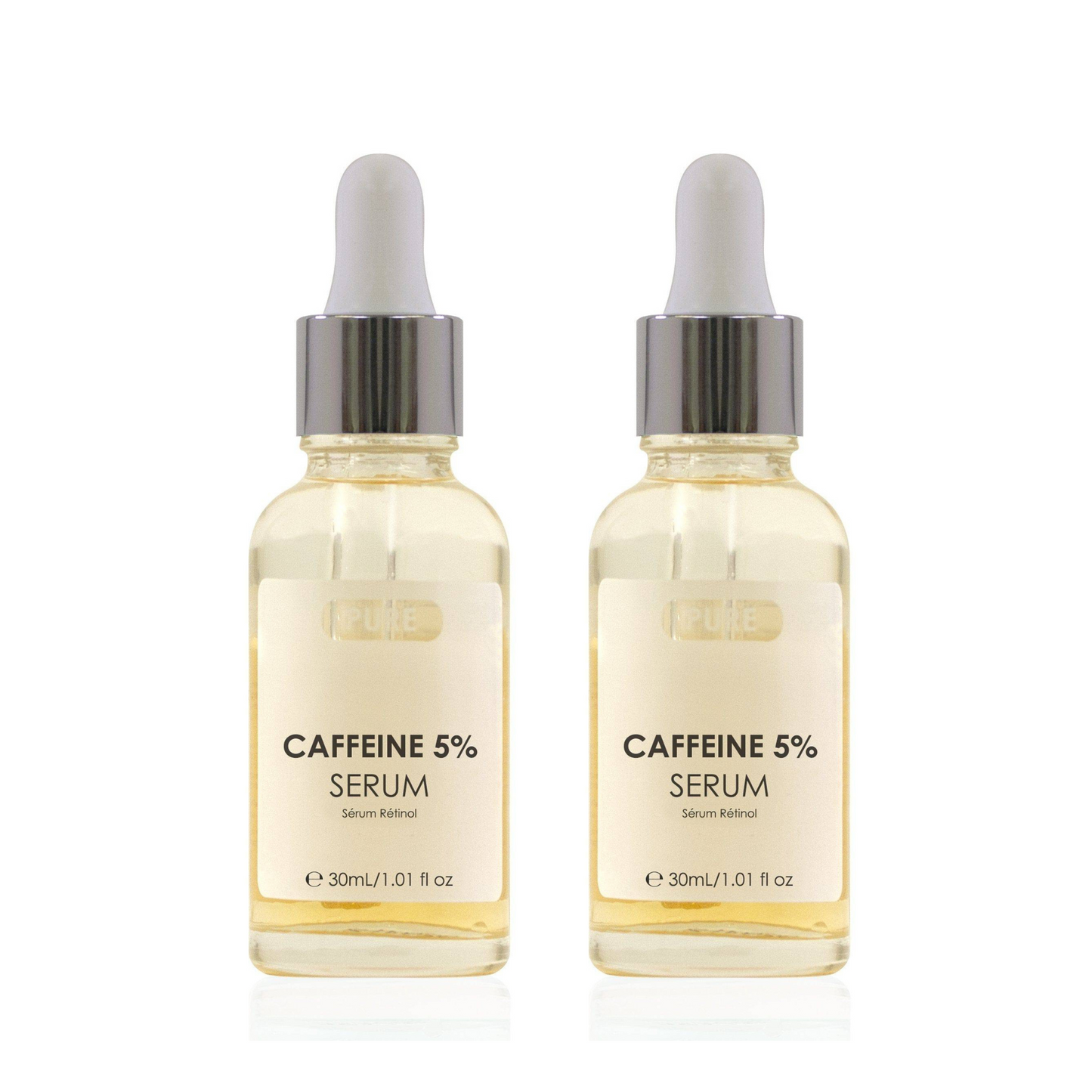 skinChemists Pure Caffeine 5% Biphase Serum 30ml Twin Value Savings Pack