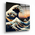 Waves Glass Wall Art  || Designer Collection