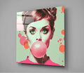 Audrey Hepburn Glass Wall Art  || Designers Collection