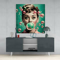 Audrey Hepburn Glass Wall Art  || Designers Collection