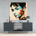 Audrey Hepburn Glass Wall Art  || Designers Collection
