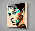 Audrey Hepburn Glass Wall Art  || Designers Collection