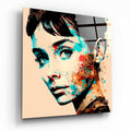 Audrey Hepburn Glass Wall Art  || Designers Collection