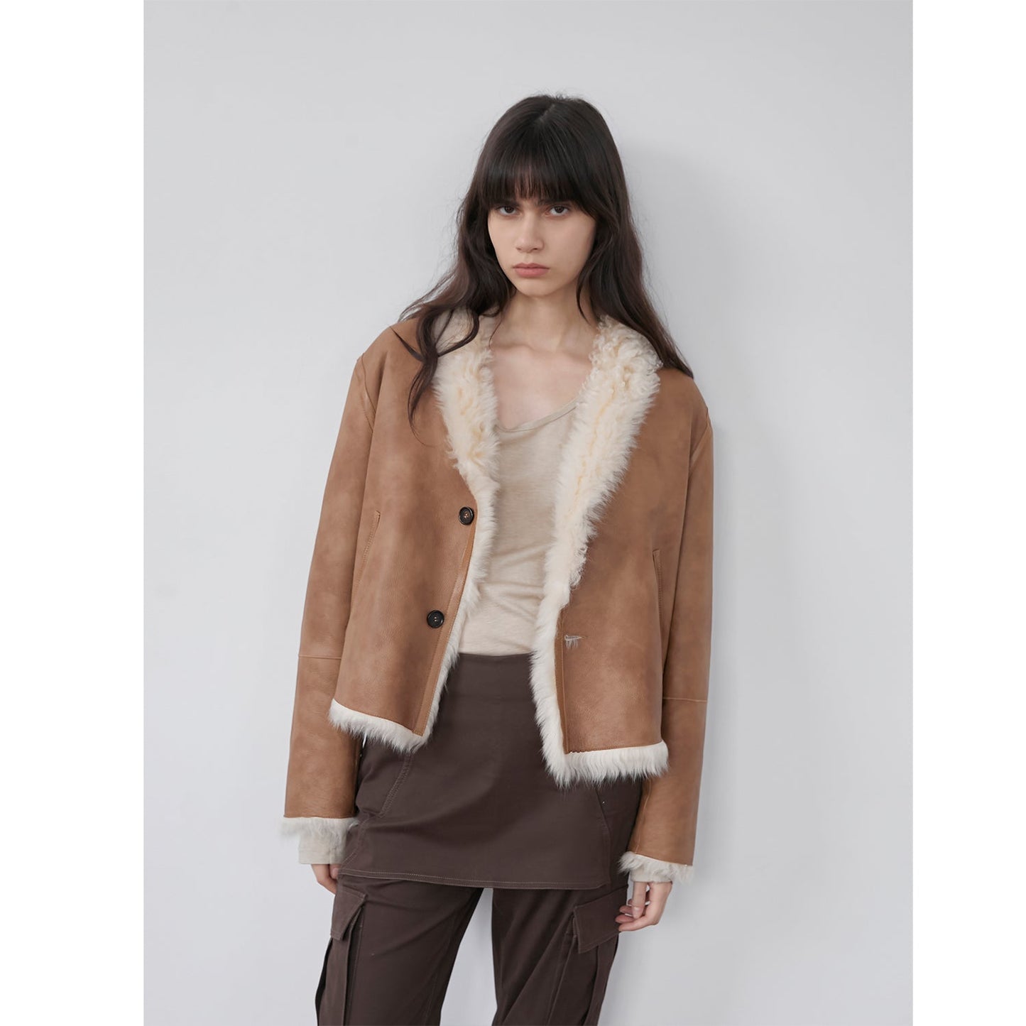 Beethoven's Night Reversible Tuscan Sheepskin Coat