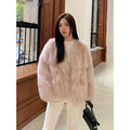 Black Sugar Champagne Fox Fur Coat