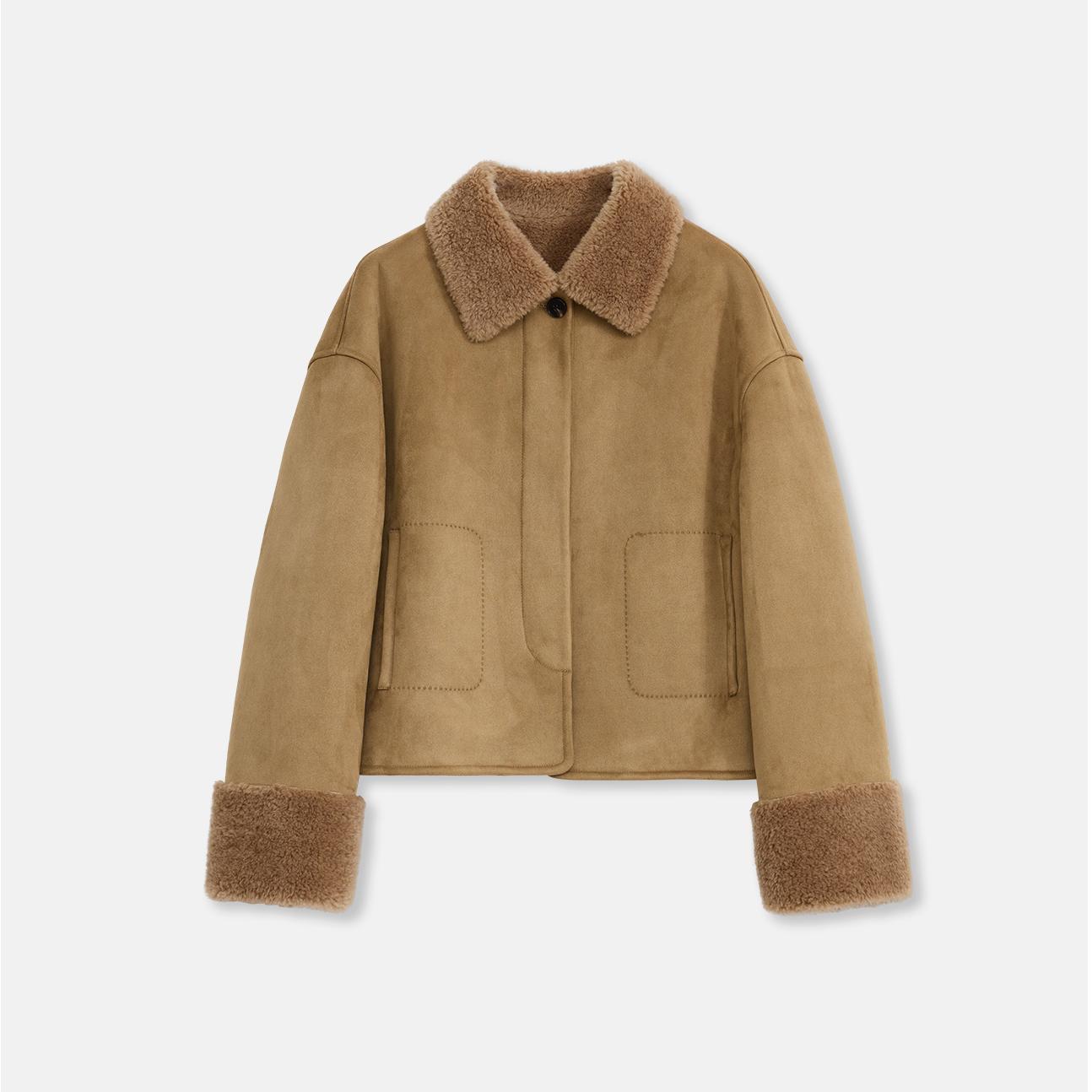"Slightly Sweet Latte" Shearling Jacket
