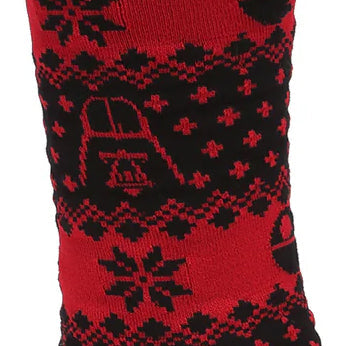 Star Wars Darth Vader Red and Black Holiday Dress Socks and Lapel Pin Gift Set