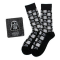 Star Wars Darth Vader and Stormtrooper Black Dress Socks and Darth Vader Lapel Pin Gift Set