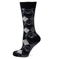 Star Wars Grogu Charcoal Gray Argyle Socks and Lapel Pin Gift Set