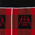 Star Wars Darth Vader Black and Red Plaid Dress Socks and Imperial Crest Lapel Pin Gift Set