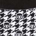 Star Wars Mandalorian Houndstooth Black and White Dress Socks and Lapel Pin Gift Set