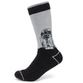 Star Wars R2-D2 Men's Gray and Black Mod Dress Socks and Lapel Pin Gift Set