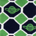 Star Wars Yoda Green and Navy Checkered Dress Socks and Jedi Crest Lapel Pin Gift Set