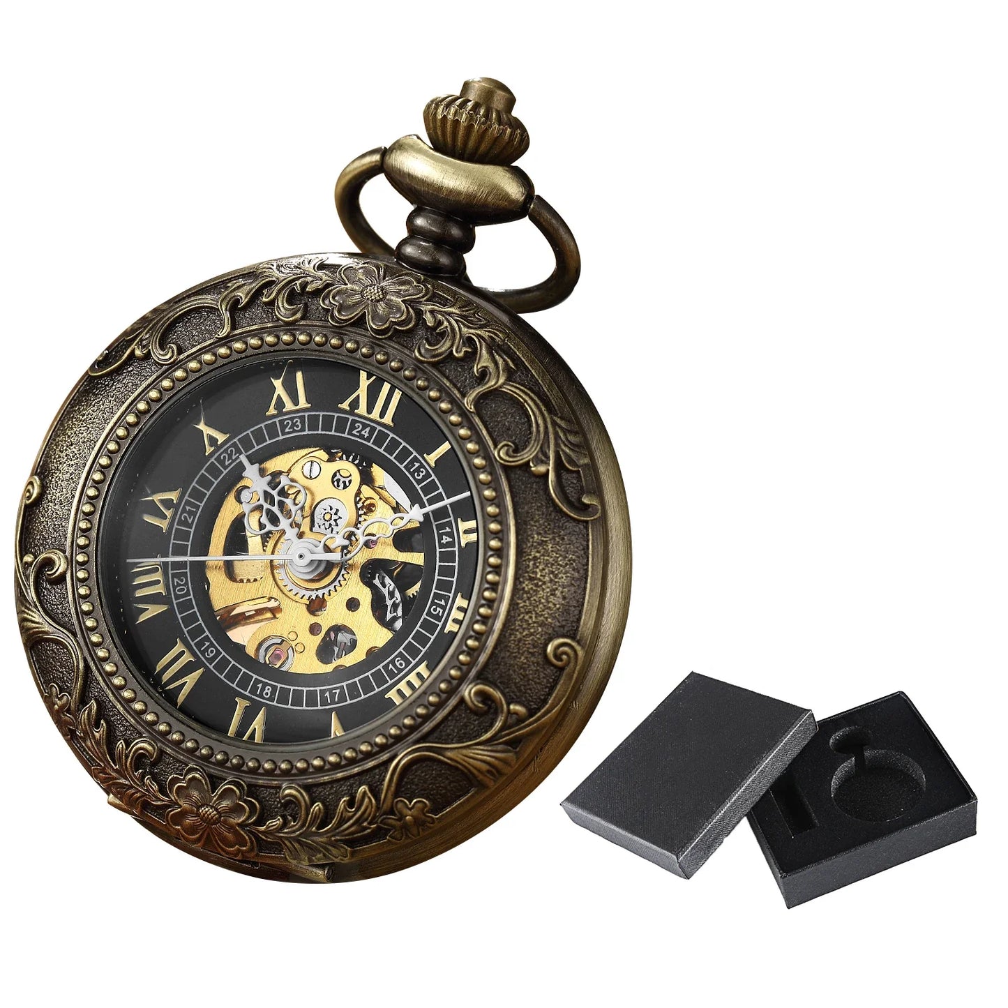 Luxury Gold Skeleton Mechanical Pocket Watch™