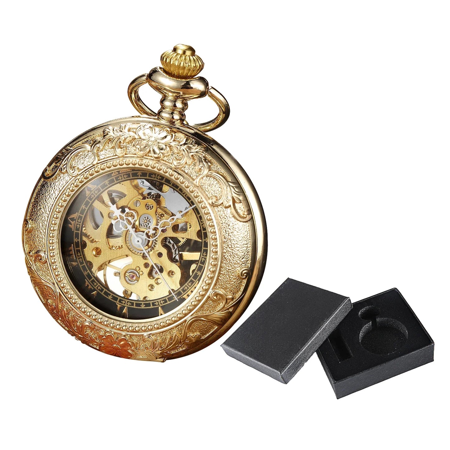 Luxury Gold Skeleton Mechanical Pocket Watch™
