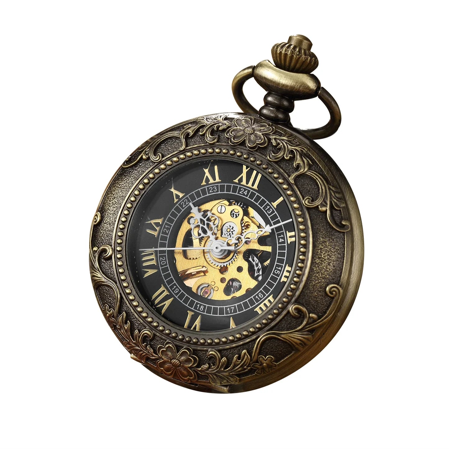 Luxury Gold Skeleton Mechanical Pocket Watch™