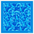 Parrots of Paradise Silk Scarf - Blue