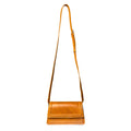 Camel Leather Mini Crossbody Bag