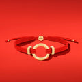 Infinite Wisdom Men's Karma Circle Red String Bracelet