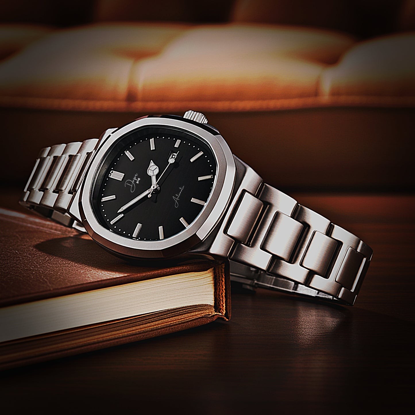 Dapr Watches- Men's Automatic Watch – Stainless Steel Case – "The Quincy"