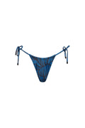 Waikiki String Tie Bikini Bottom Blue Leaf