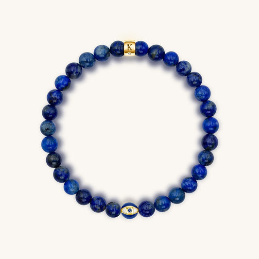 Wise Guidance - Lapis September Birthstone Evil Eye Bracelet