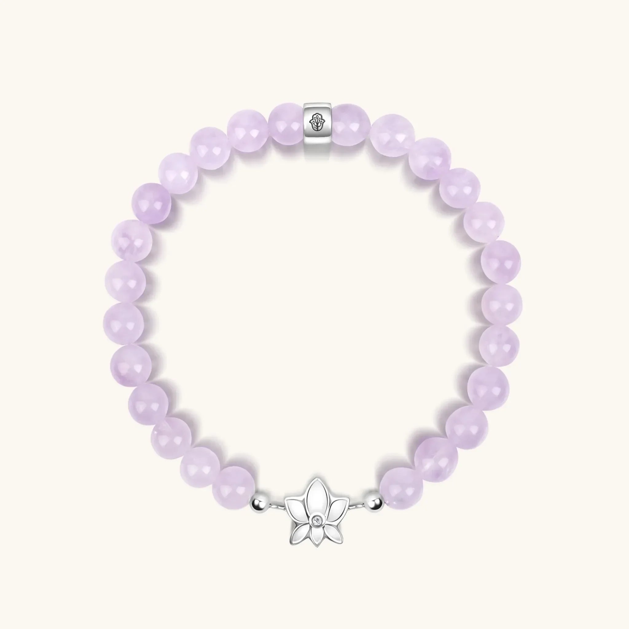 Peace and Purity - Lavender Jade Lotus Bracelet