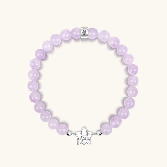 Peace and Purity - Lavender Jade Lotus Bracelet