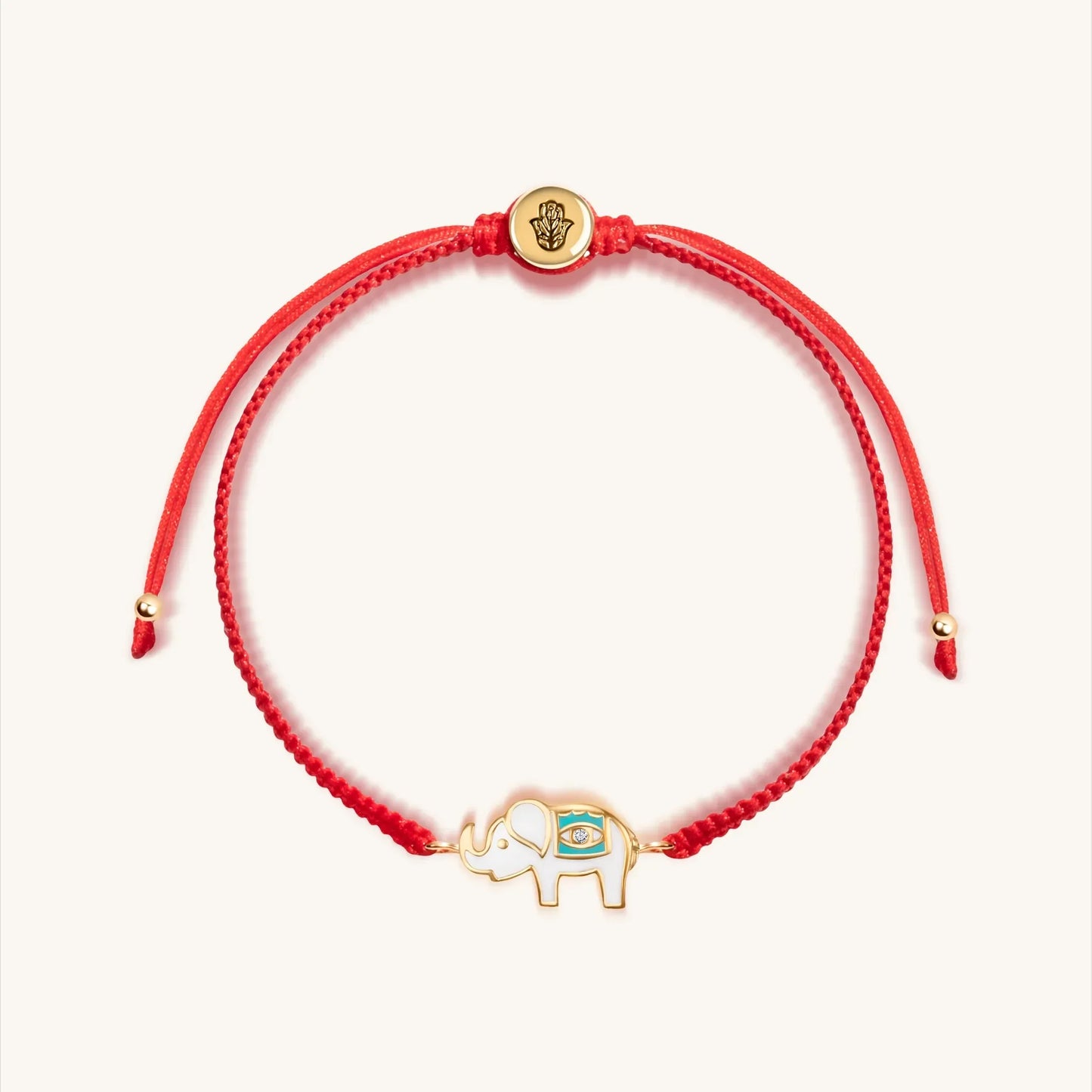 Spiritual Strength - Red String Elephant Charm Bracelet