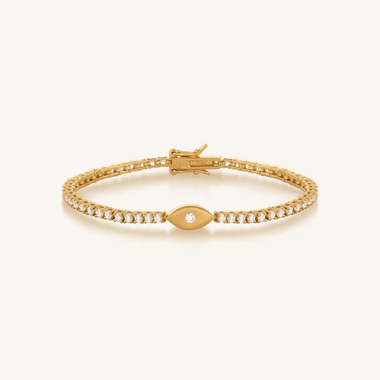 Hopeful Abundance Evil Eye Tennis Bracelet