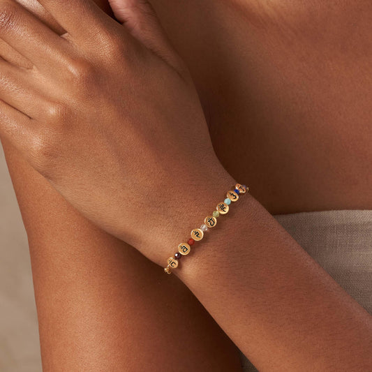 Aligned in Truth - Gold Double Chain Chakra Bracelet