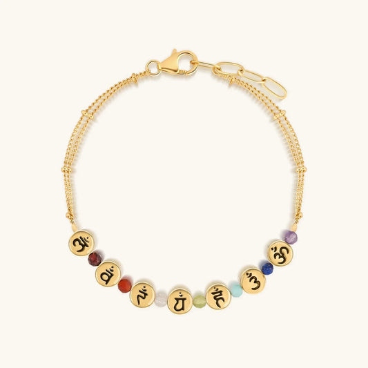 Aligned in Truth - Gold Double Chain Chakra Bracelet