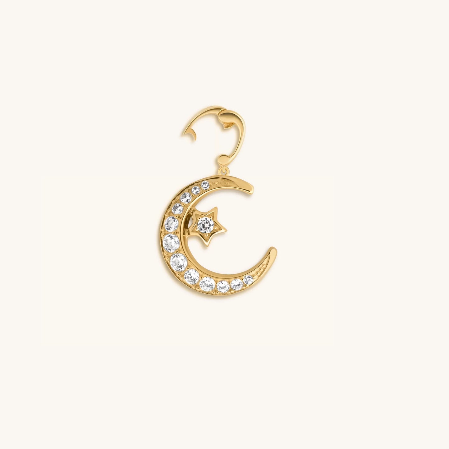 Ethereal Visions Moon & Star Gold Charm
