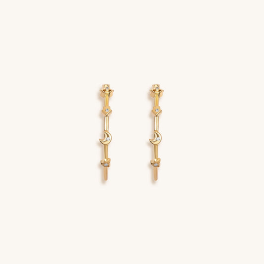 Universal Spirituality - Multi Symbol Hoop Earrings