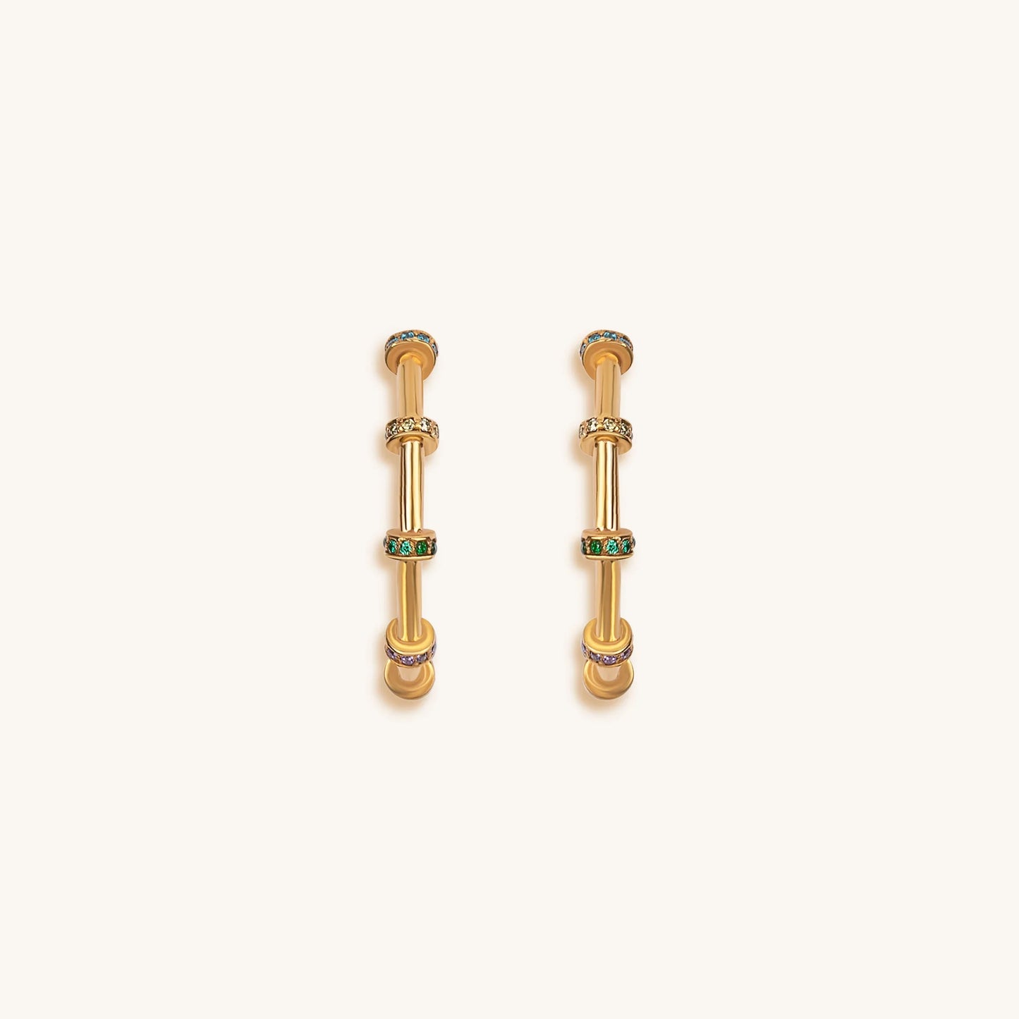 Inner Balance - Multicolor Chakra Hoop Earrings