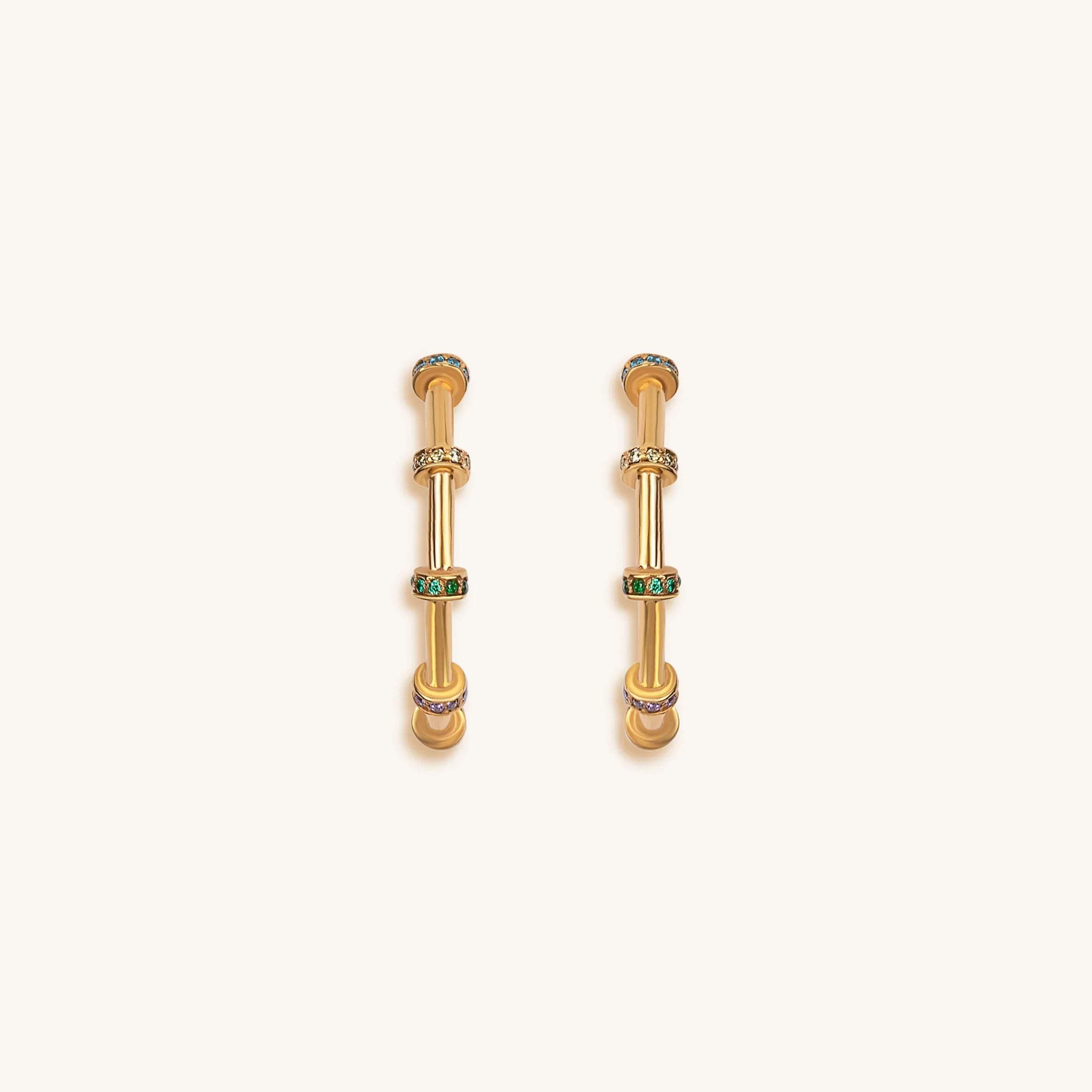 Inner Balance - Multicolor Chakra Hoop Earrings